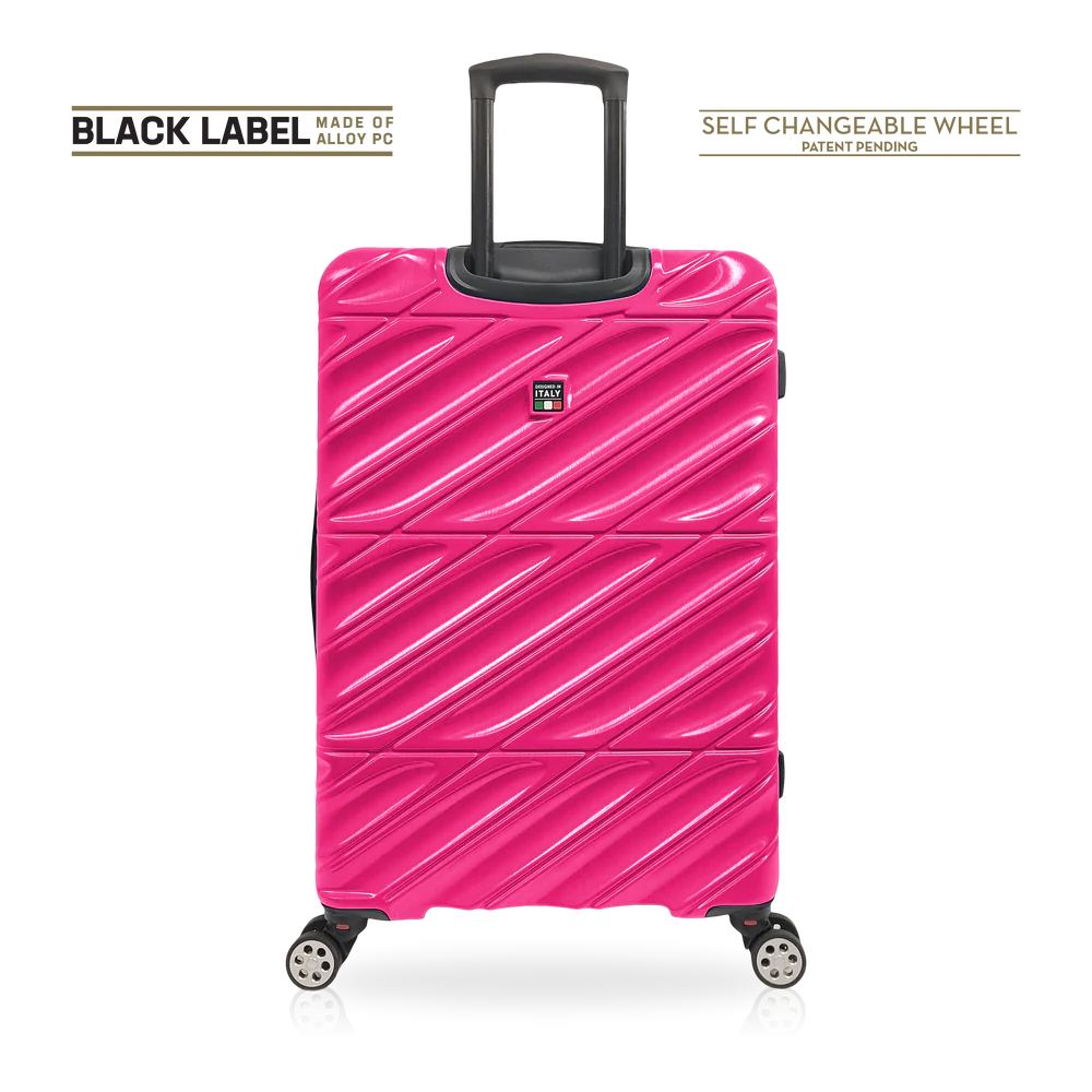 TUCCI Italy SPECIALI 4 Piece (20", 28", 30", 32") Detachable Spinner Wheel Suitcase Set Fuchsia image 2
