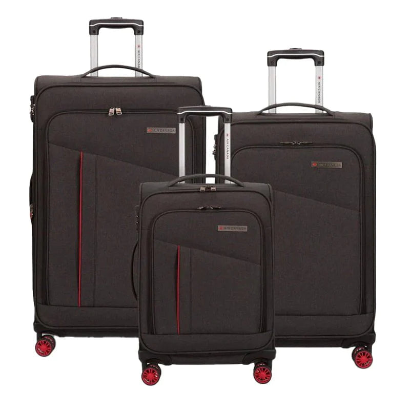 Air Canada Omni 3 Piece Softside Luggage Set - Charcoal, 3 Piece Set image