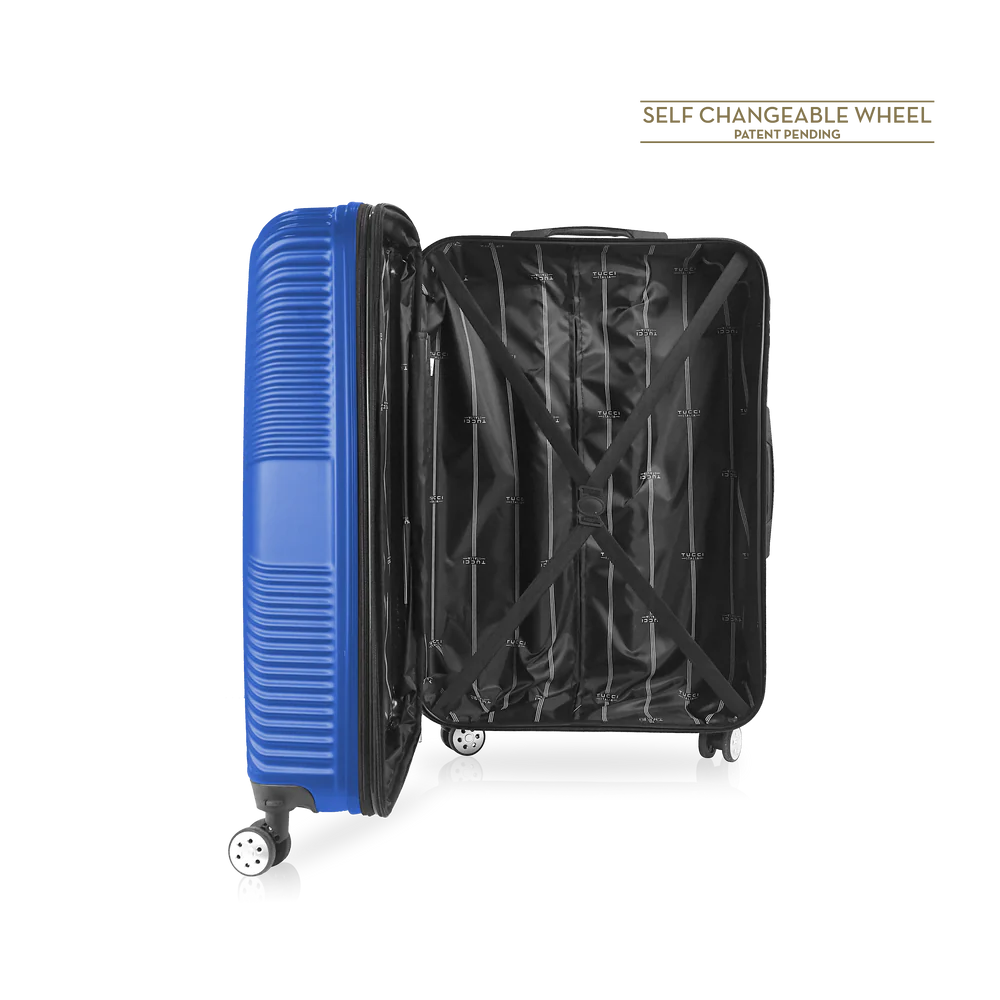 TUCCI Italy 3pcs Hard Shell Suitcase Set Blue image 5
