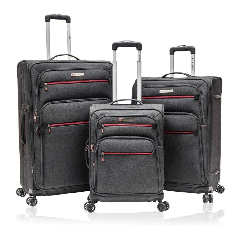 Air Canada 3-Piece Expandable Spinner Luggage Set - Black, 3 Piece Set image