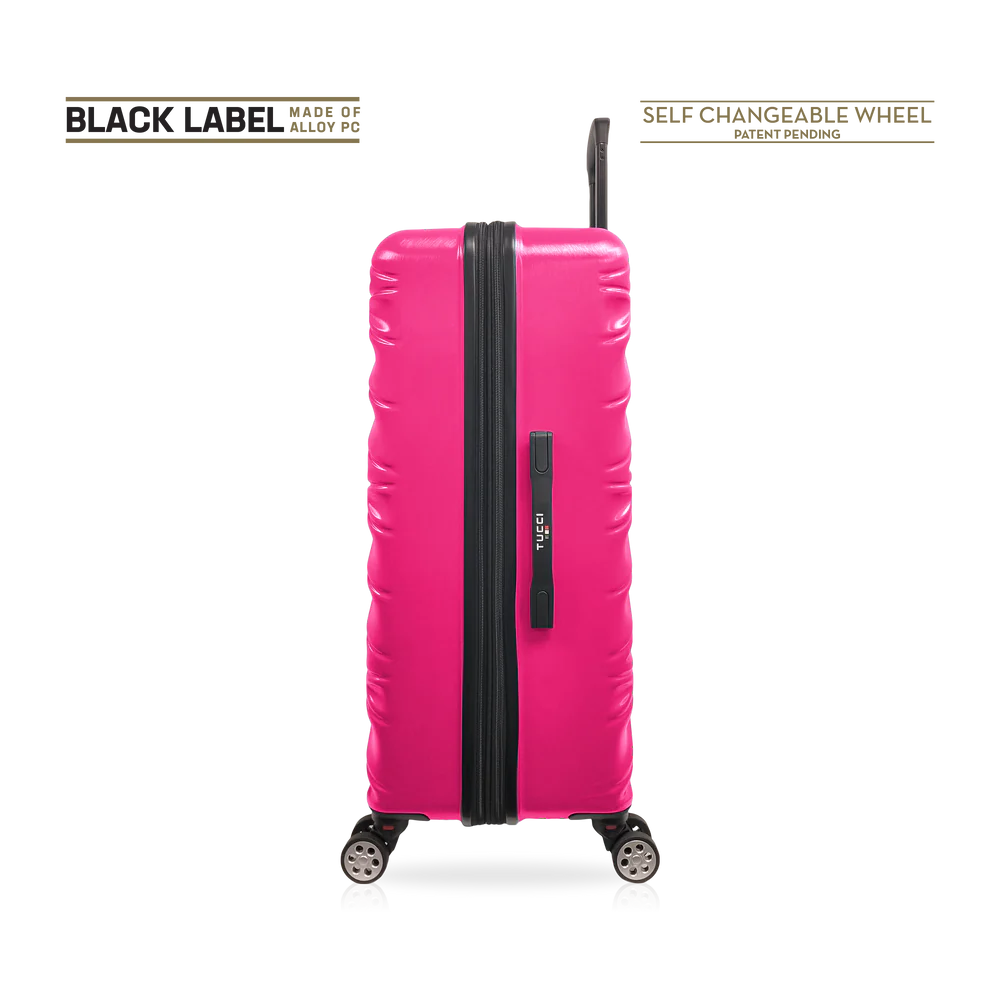 TUCCI Italy 3pcs Hard Shell Suitcase Set Fuschia image 3