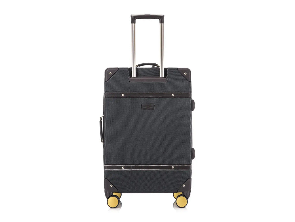 TUCCI Italy Legato Vinchic Vintage Luggage Suitcase Set - Black/Brown, 28 image