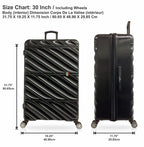 TUCCI Italy SPECIALI 4 Piece (20", 28", 30", 32") Detachable Spinner Wheel Suitcase Set BLACK image 10