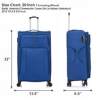 American Traveller 4 Piece Soft side Luggage Set Blue image 10
