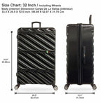 TUCCI Italy SPECIALI 4 Piece (20", 28", 30", 32") Detachable Spinner Wheel Suitcase Set BLACK image 7