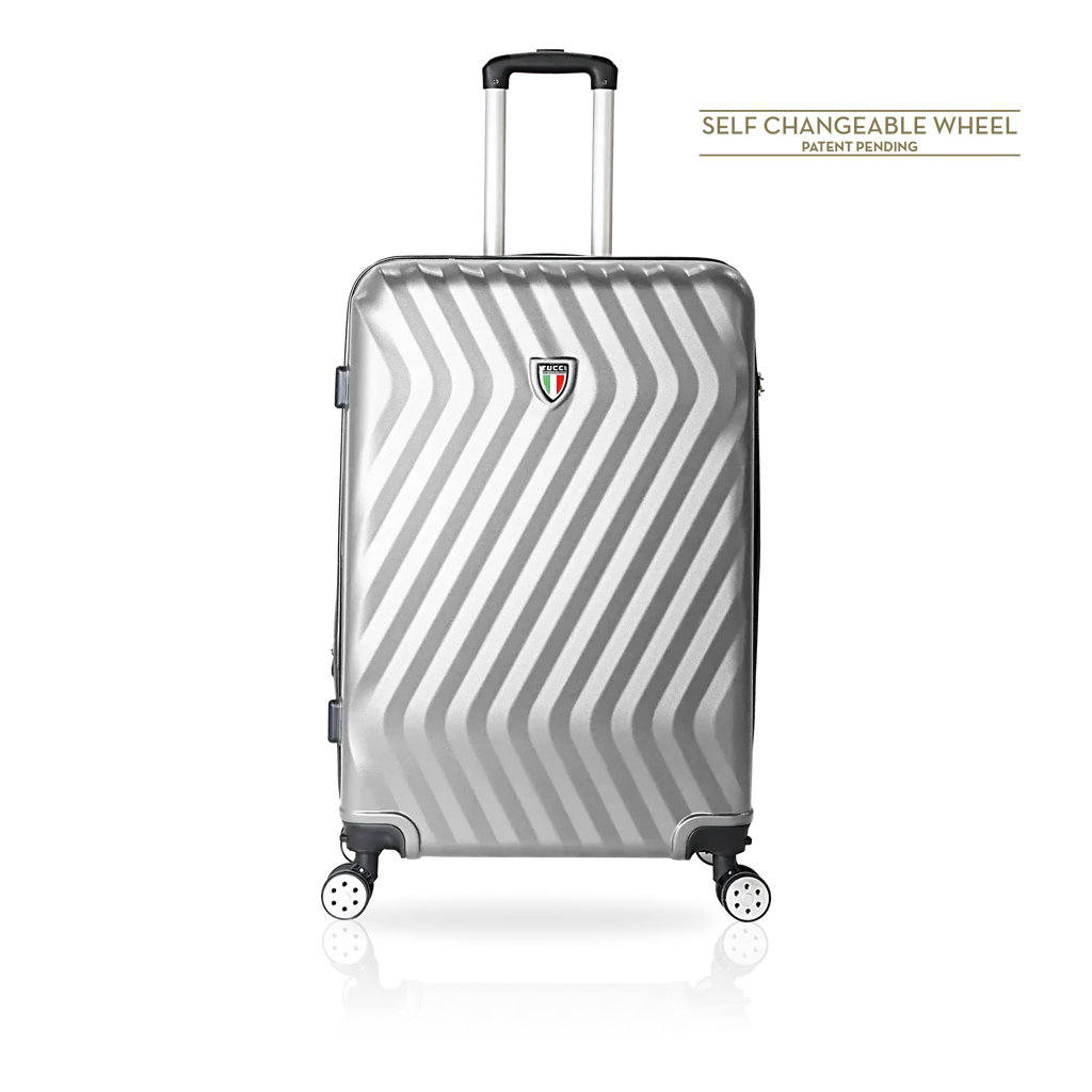 Tucci Italy Mutevole (20", 28", 30", 32") 4 Piece Set Spinner Travel Suitcase - Silver, 30 image