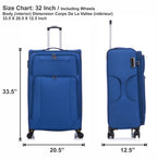 American Traveller 4 Piece Soft side Luggage Set Blue image 8