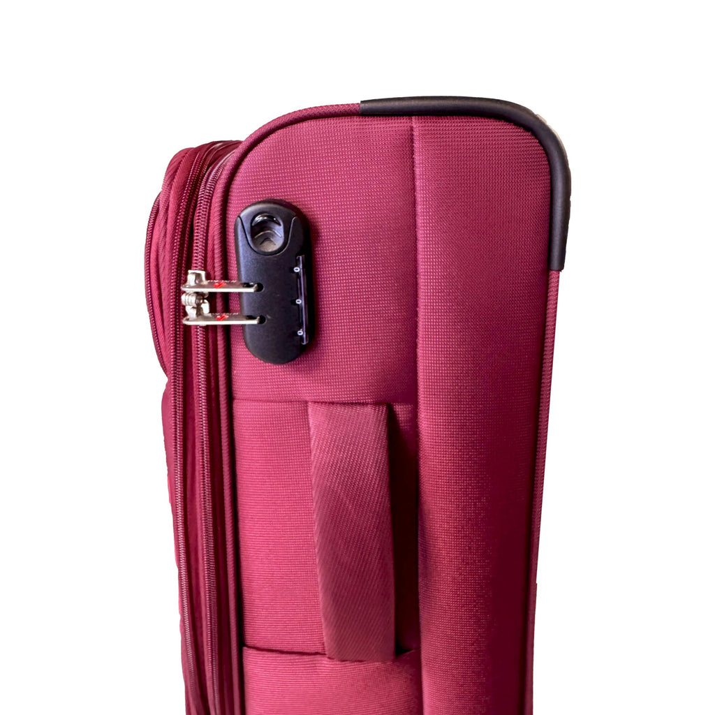 Swiss travel 3 Piece Soft side Luggage Set RED image 3