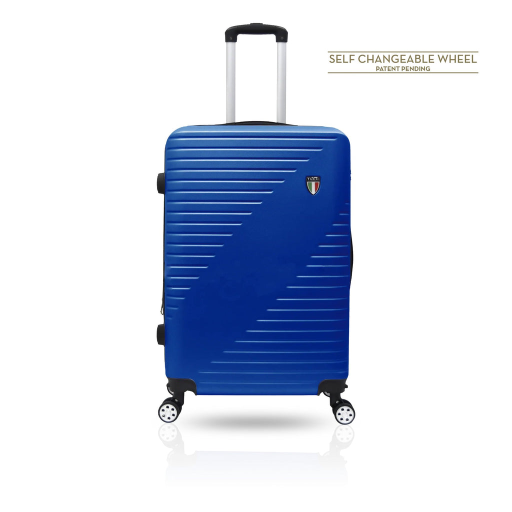 Tucci Italy Percorso (20", 28", 30", 32") Hard Shell Travel Luggage Suitcase - Blue, 30 image