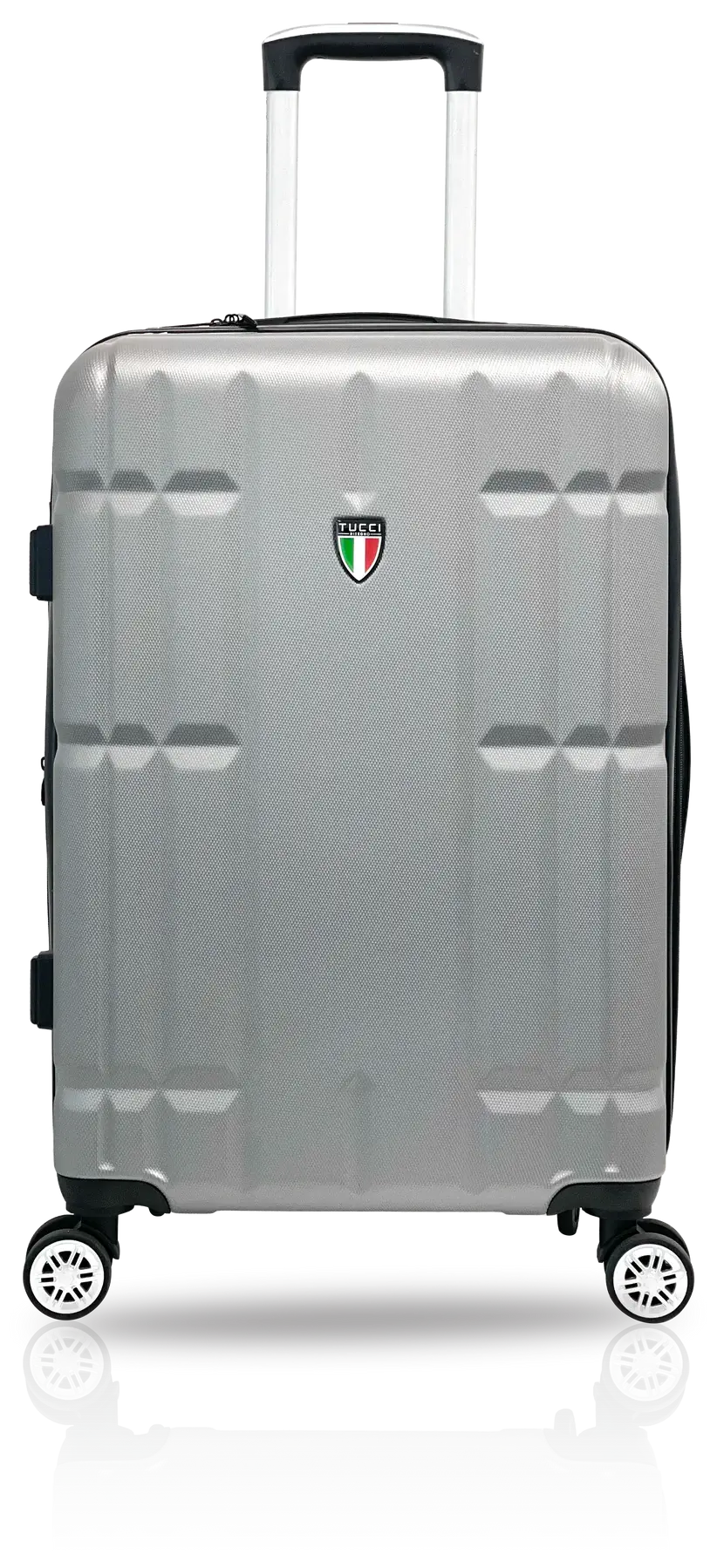 Tucci Italy Spostarsi ABS (20", 24", 28") 3 PC Luggage Suitcase Set - Silver, 24" image