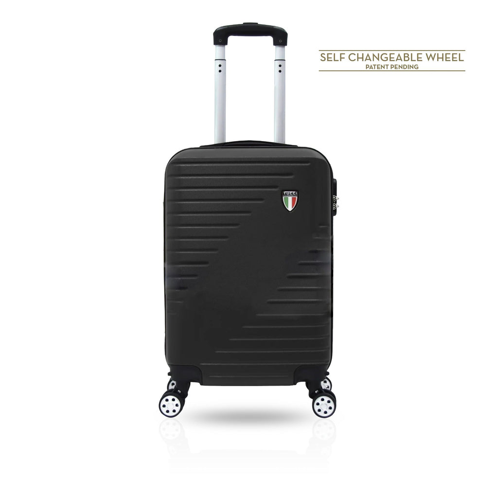 Tucci Italy Percorso (20", 28", 30", 32") Hard Shell Travel Luggage Suitcase - Black, 30 image