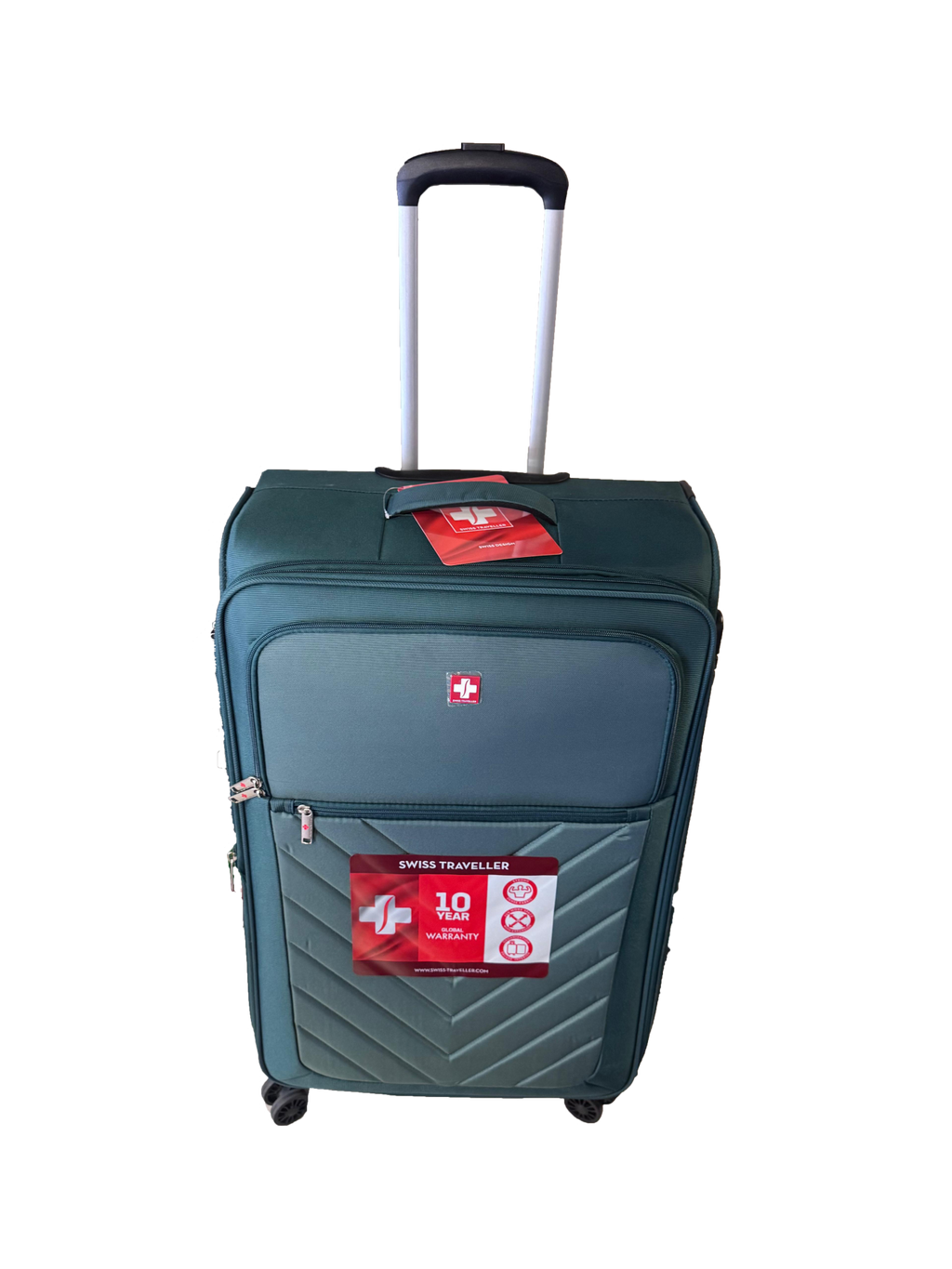 Swiss travel 3 Piece Soft side Luggage Set Mint Green image 2