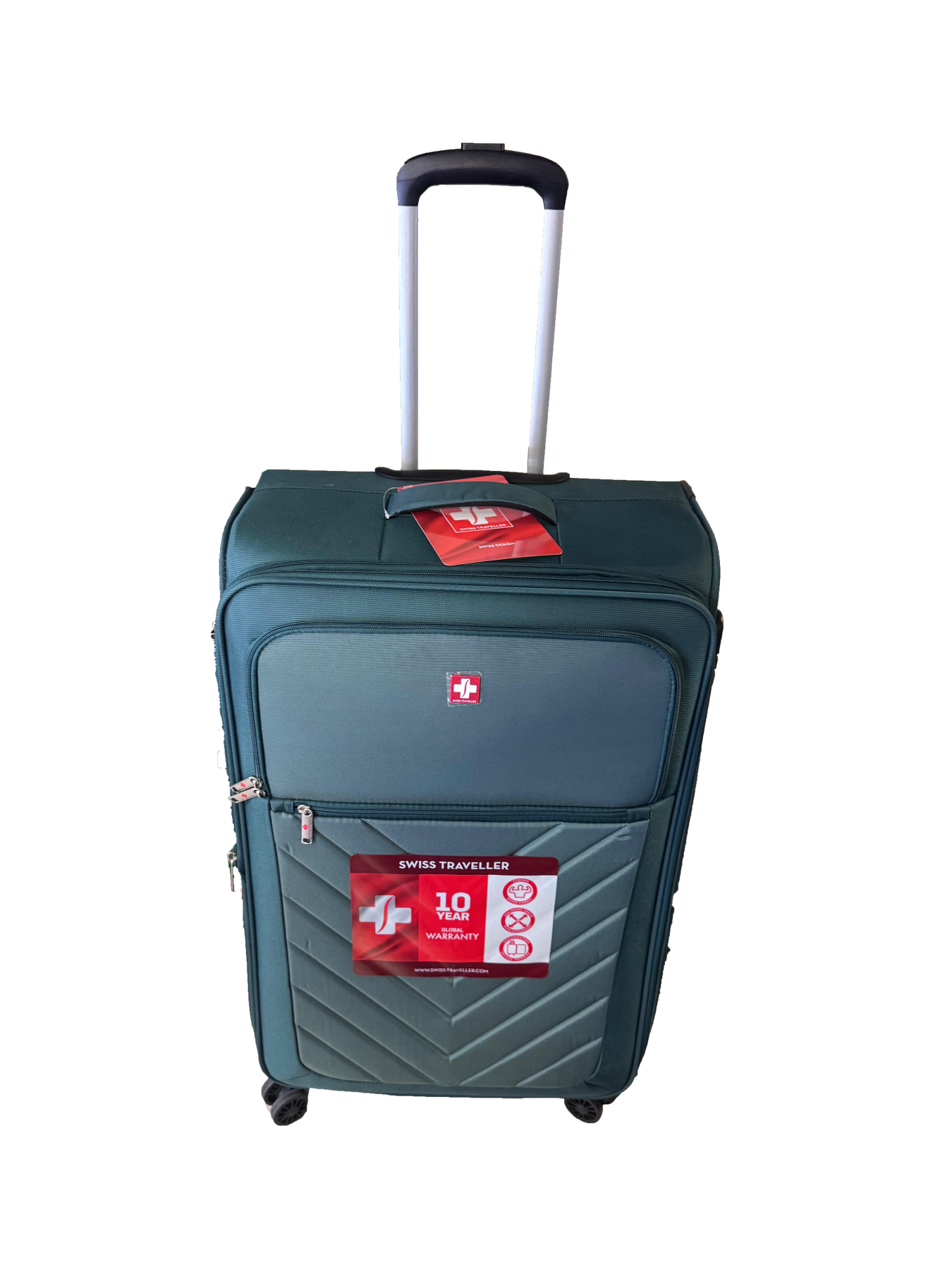 Swiss travel 3 Piece Soft side Luggage Set Mint Green image 2