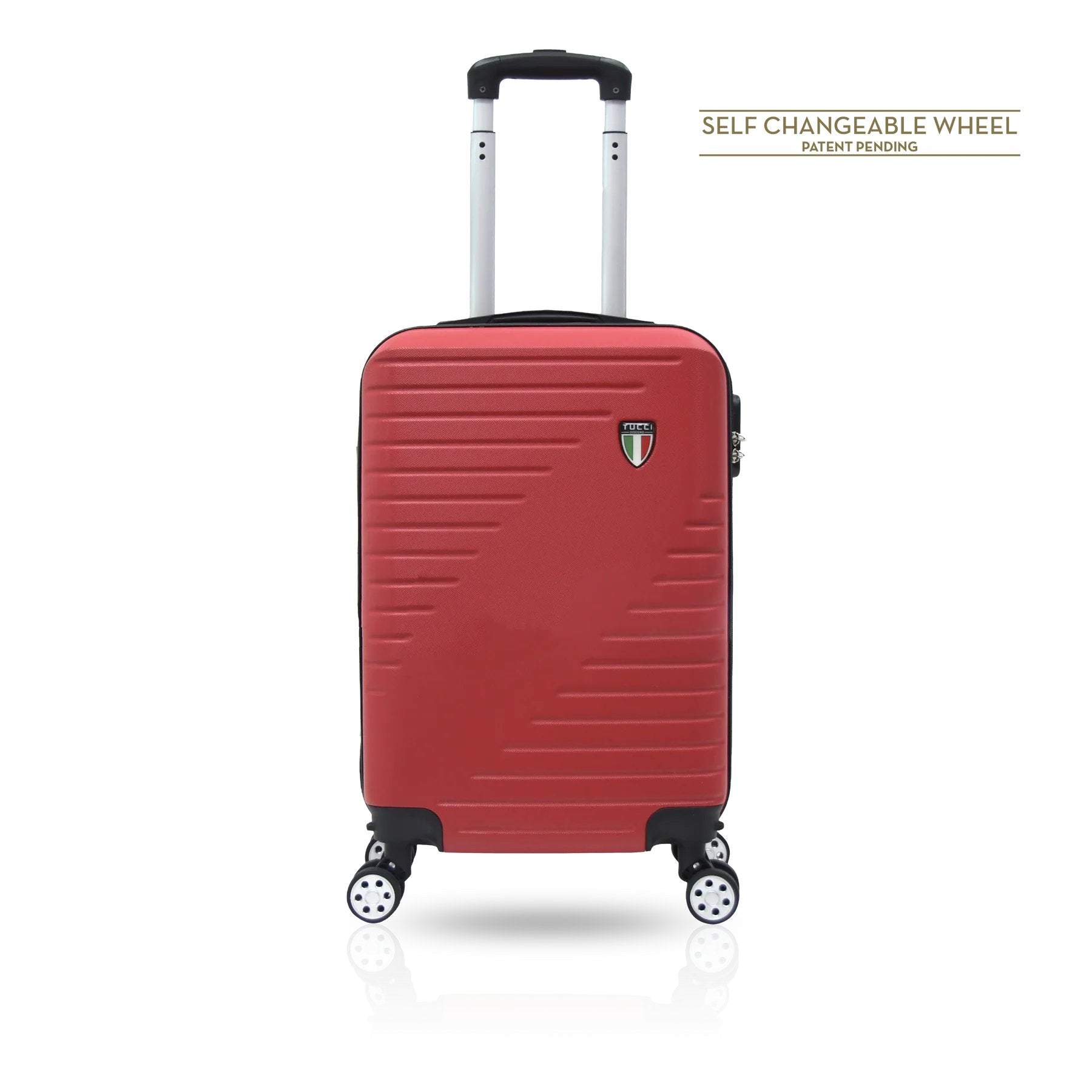 Tucci Italy Percorso (20", 28", 30", 32") Hard Shell Travel Luggage Suitcase - Red, 30 image