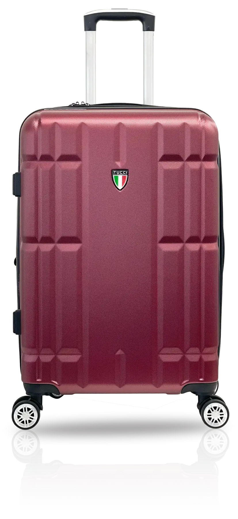Tucci Italy Spostarsi ABS (20", 24", 28") 3 PC Luggage Suitcase Set - Maroon, 24" image