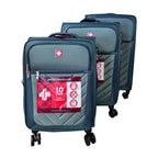 Swiss travel 3 Piece Soft side Luggage Set Mint Green image 1