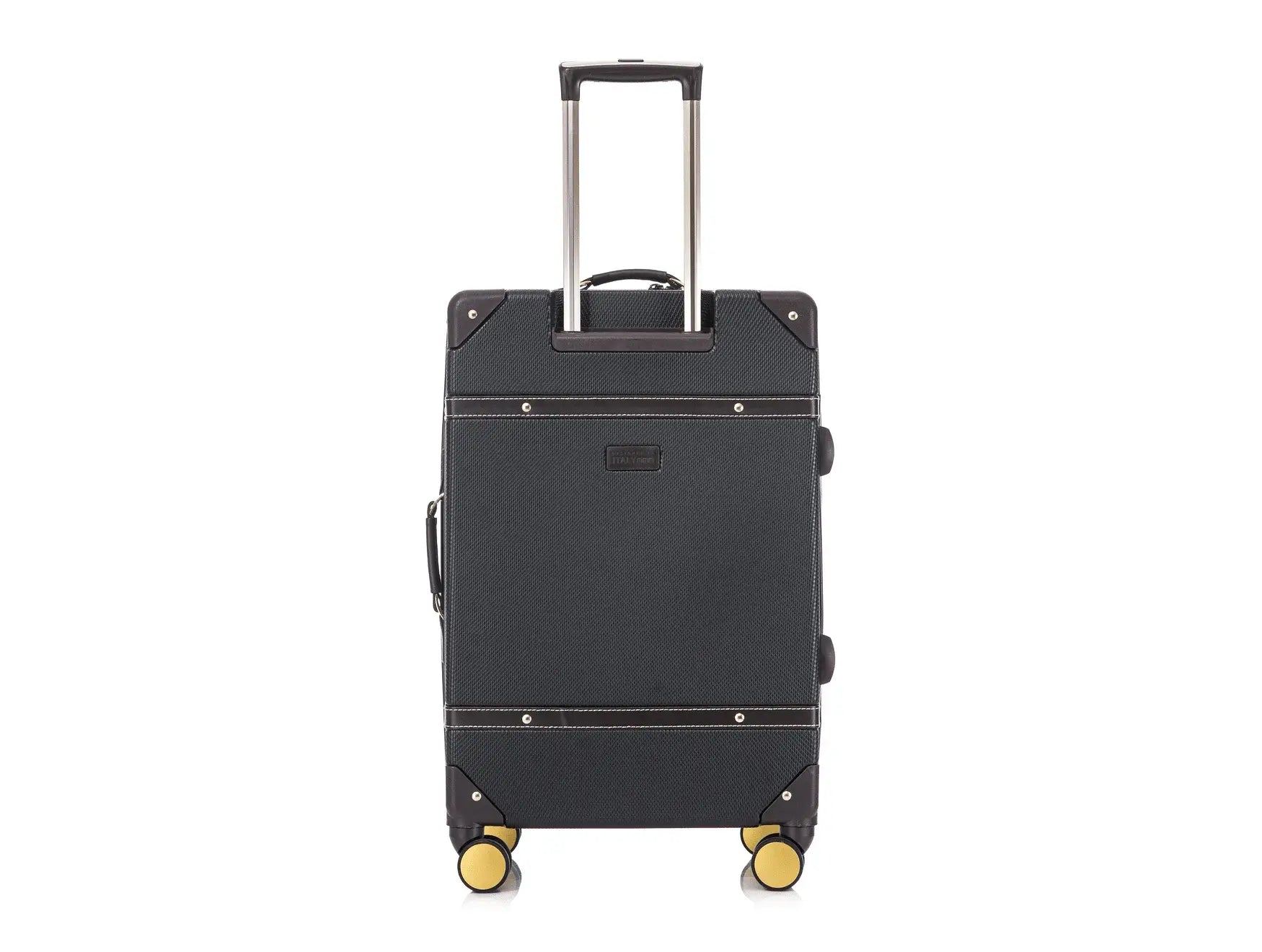 TUCCI Italy Legato Vinchic Vintage Luggage Suitcase Set - Black/Brown, 24" image