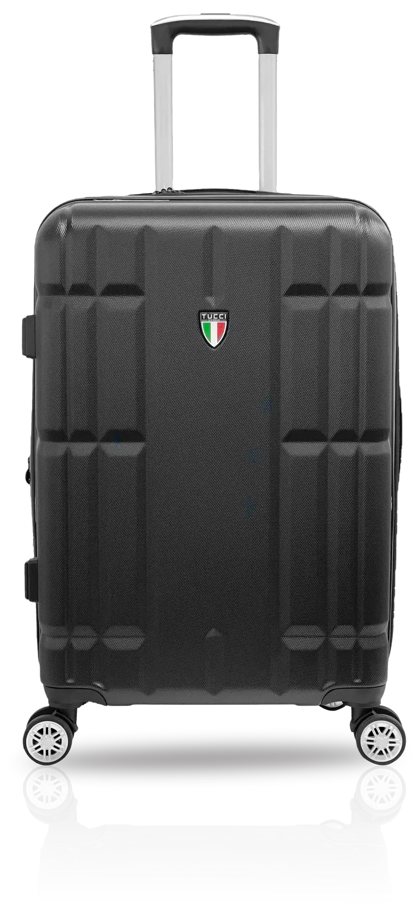 Tucci Italy Spostarsi ABS (20", 24", 28") 3 PC Luggage Suitcase Set - Black, 24" image