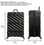 TUCCI Italy SPECIALI 4 Piece (20", 28", 30", 32") Detachable Spinner Wheel Suitcase Set BLACK image 8