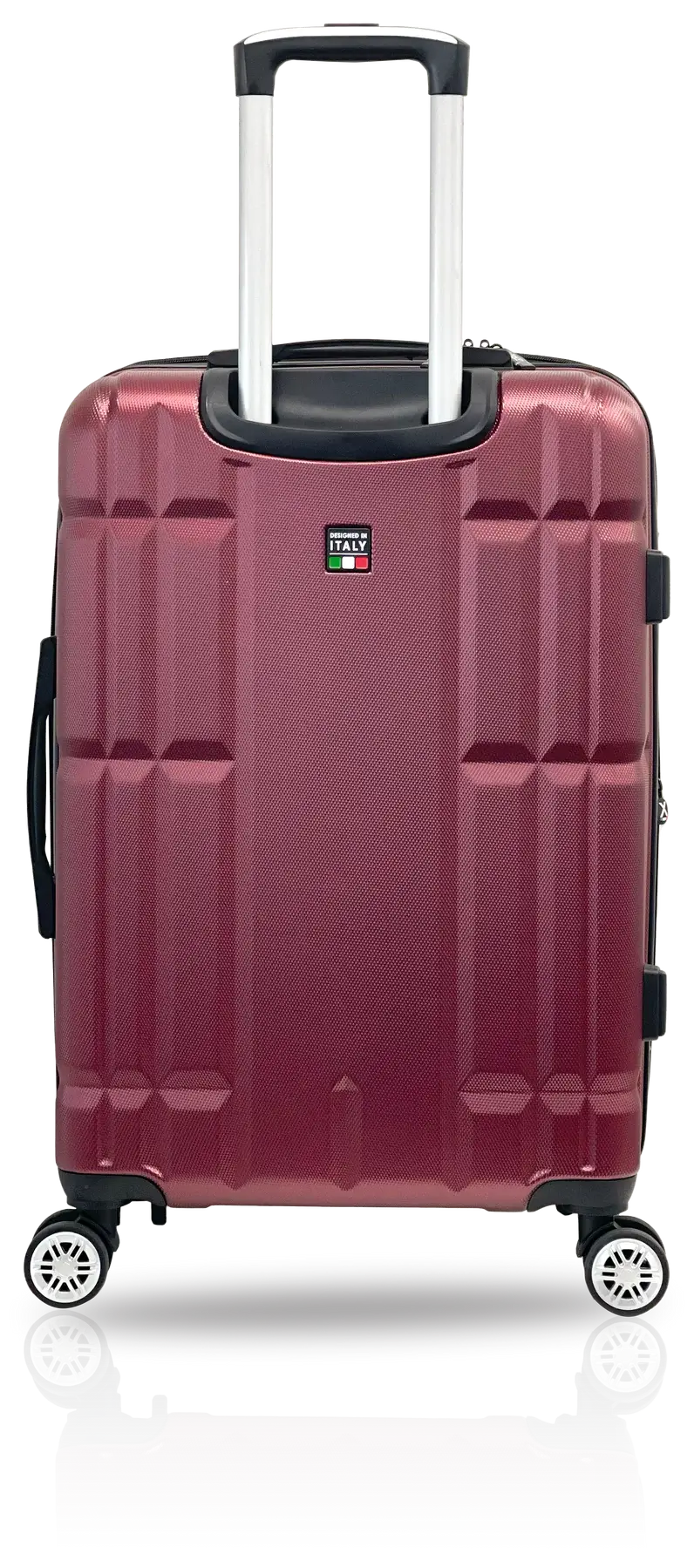 Tucci Italy Spostarsi ABS (20", 24", 28") 3 PC Luggage Suitcase Set - Maroon, 20" image