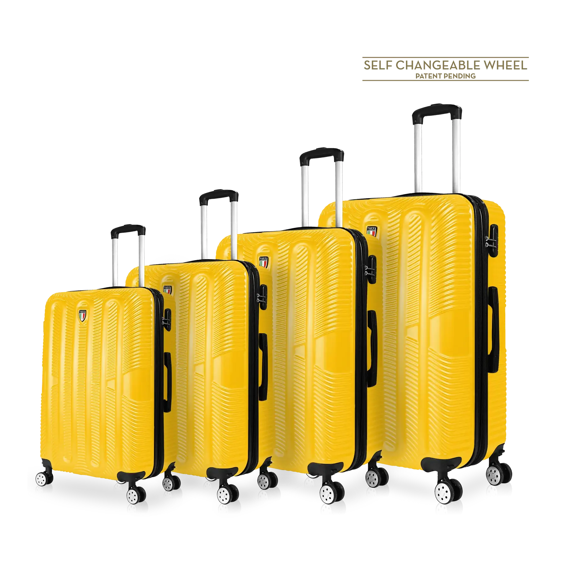 TUCCI Italy SPECIALI 4 Piece (20", 28", 30", 32") Detachable Spinner Wheel Suitcase Set image 0