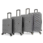 TUCCI Italy SPECIALI 4 Piece (20", 28", 30", 32") Detachable Spinner Wheel Suitcase Set GREY image 0