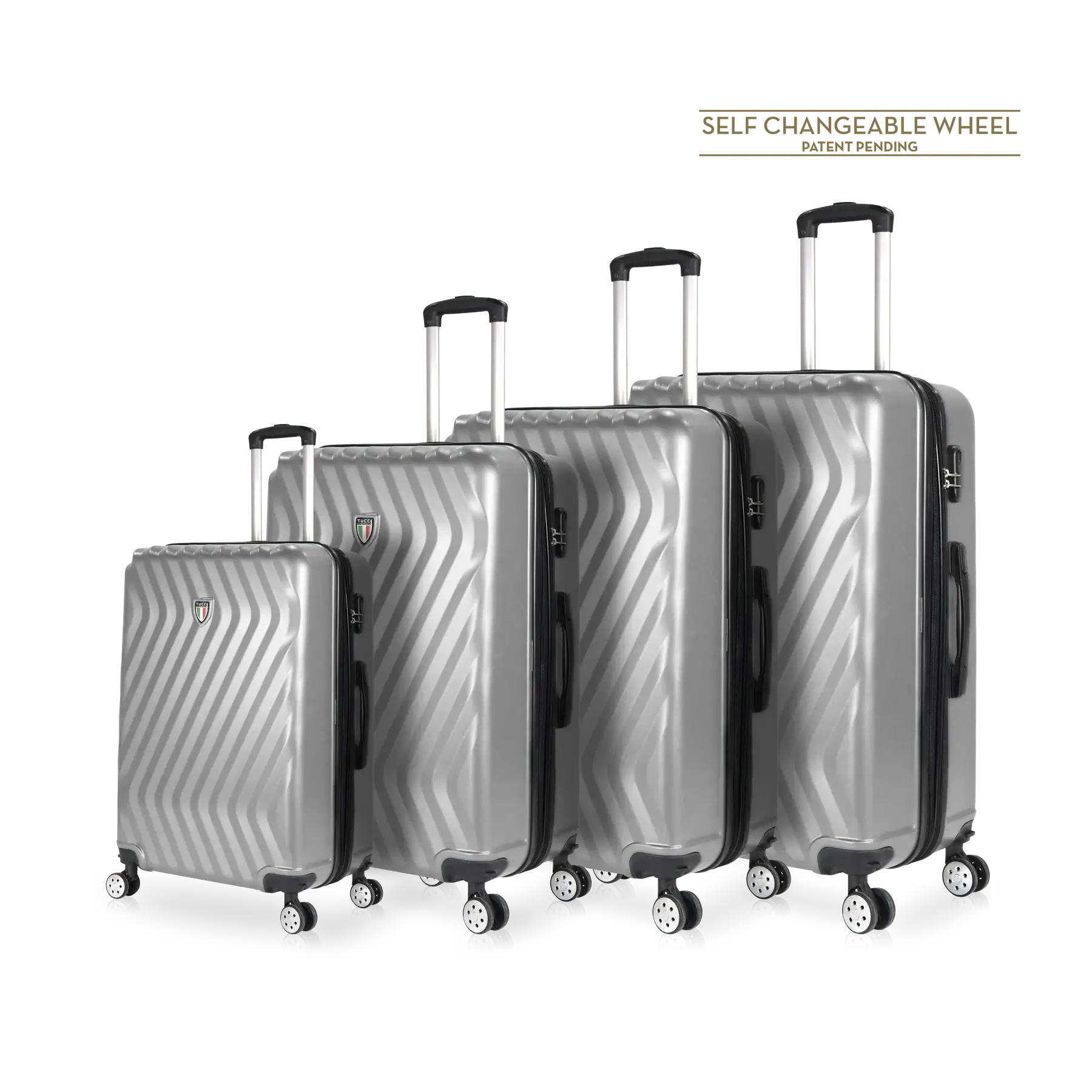 Tucci Italy Mutevole (20", 28", 30", 32") 4 Piece Set Spinner Travel Suitcase image 0