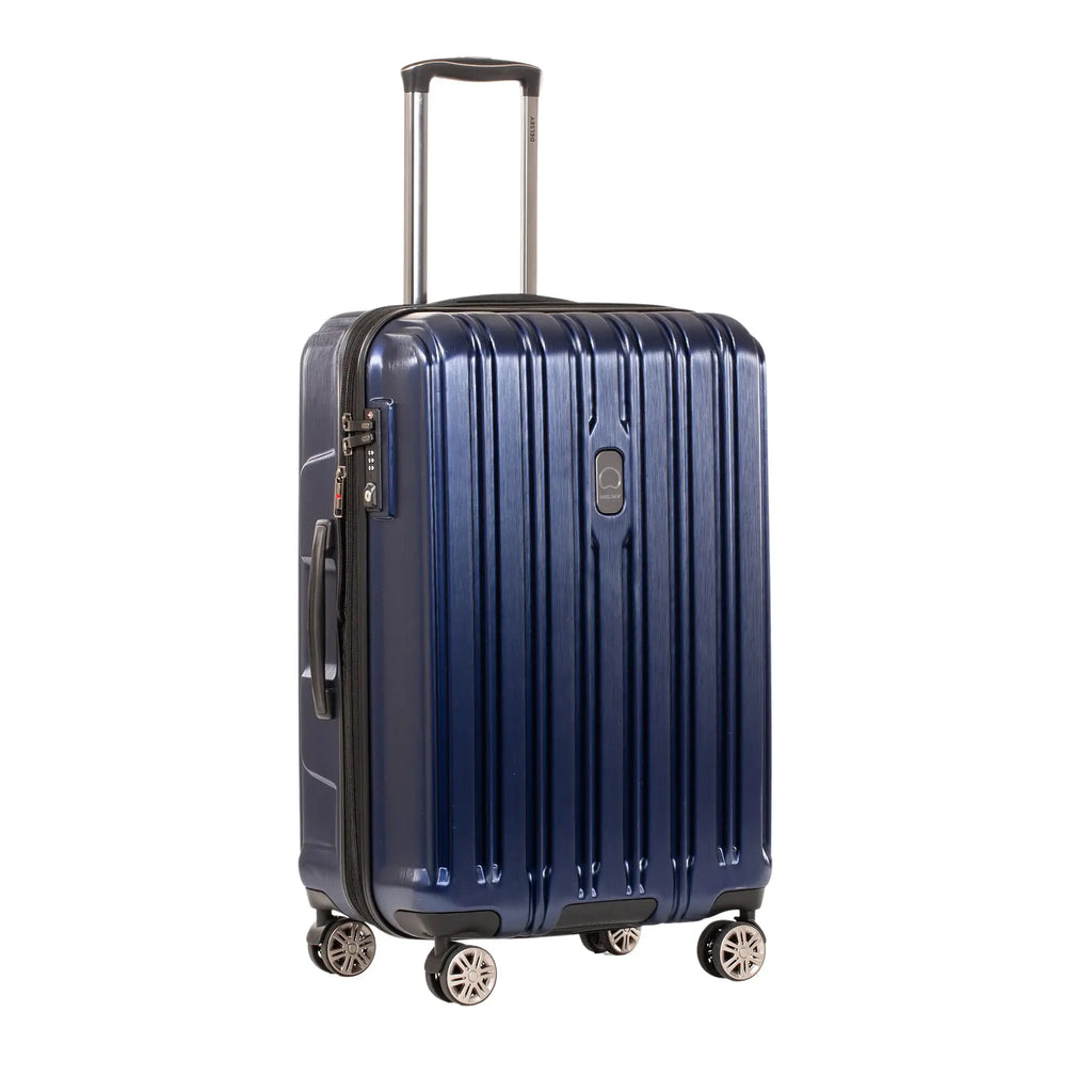 Delsey Chrometec Hardside Spinner Checked Luggage 24" Navy image 1