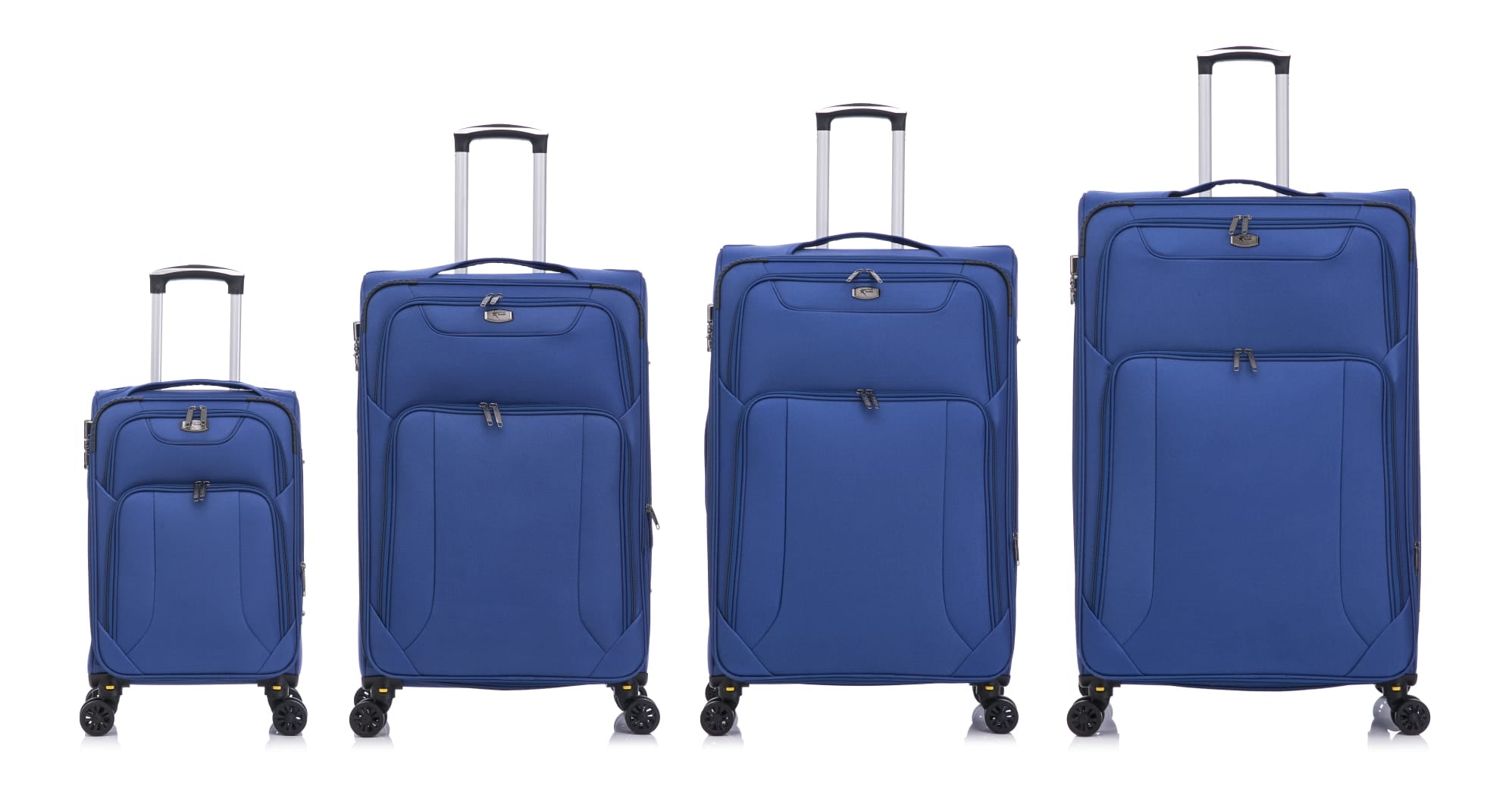 American Traveller 4 Piece Soft side Luggage Set Blue image 1