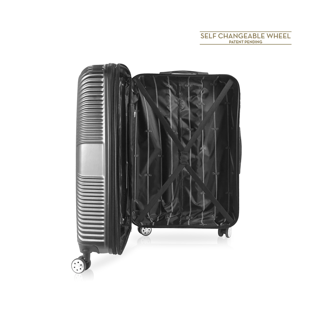 TUCCI Italy 3pcs Hard Shell Suitcase Set BLK image 6