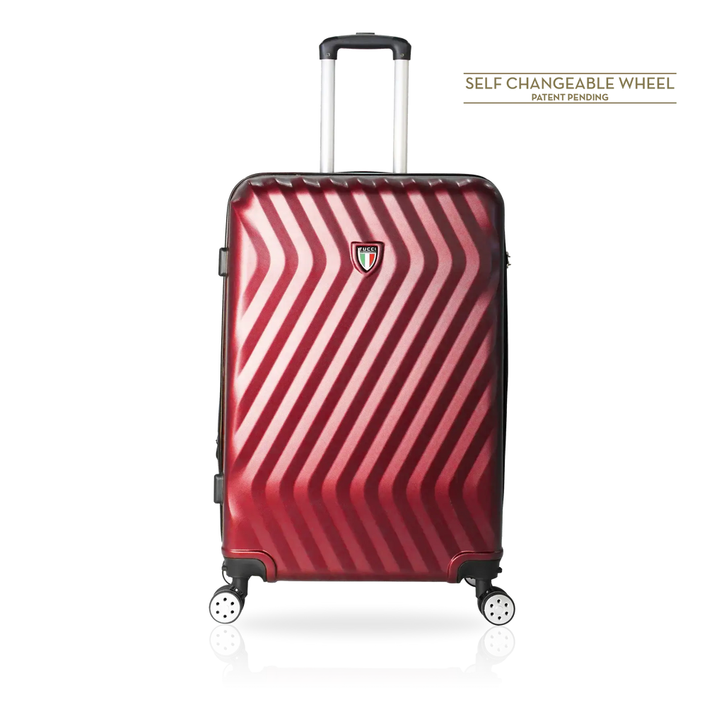 Tucci Italy Mutevole (20", 28", 30", 32") 4 Piece Set Spinner Travel Suitcase - Red, 30 image