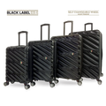 TUCCI Italy SPECIALI 4 Piece (20", 28", 30", 32") Detachable Spinner Wheel Suitcase Set BLACK image 0