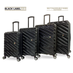 TUCCI Italy SPECIALI 4 Piece (20", 28", 30", 32") Detachable Spinner Wheel Suitcase Set BLACK image 0