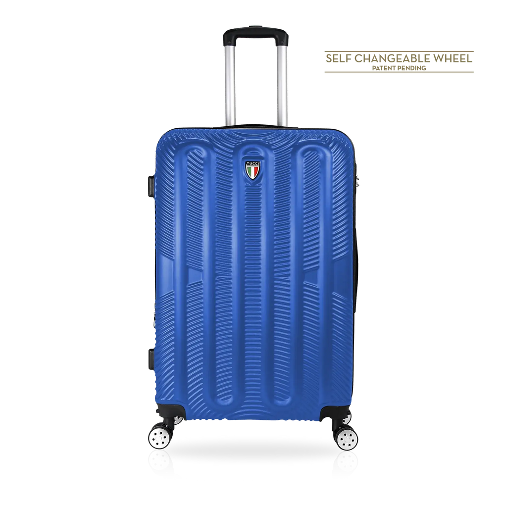 TUCCI Italy SPECIALI 4 Piece (20", 28", 30", 32") Detachable Spinner Wheel Suitcase Set - Blue, 30 image