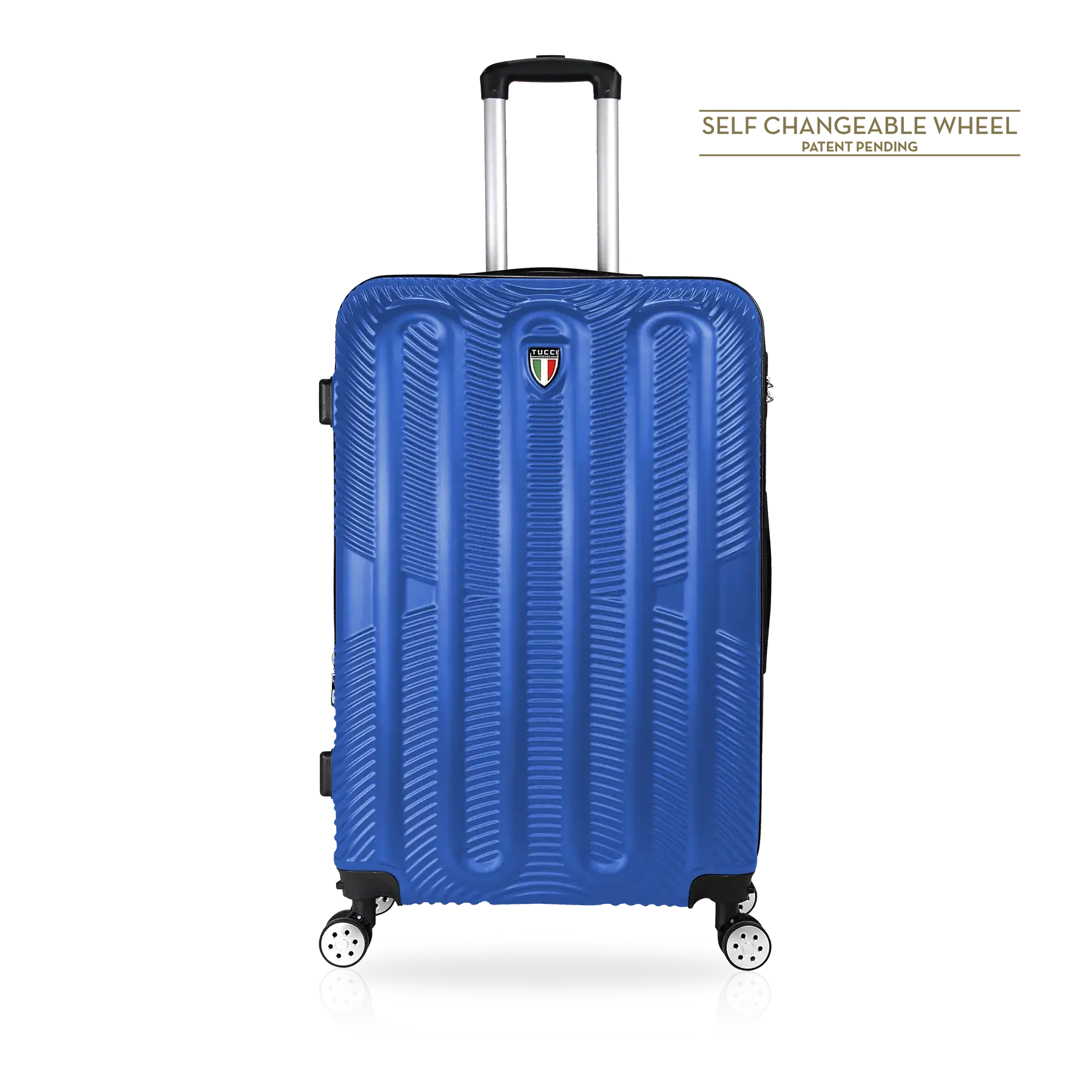 TUCCI Italy SPECIALI 4 Piece (20", 28", 30", 32") Detachable Spinner Wheel Suitcase Set - Blue, 30 image