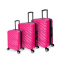 TUCCI Italy 3pcs Hard Shell Suitcase Set Fuschia image 0