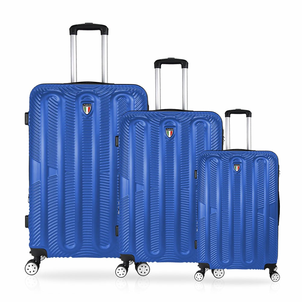 TUCCI Italy 3pcs Hard Shell Suitcase Set Blue image 0