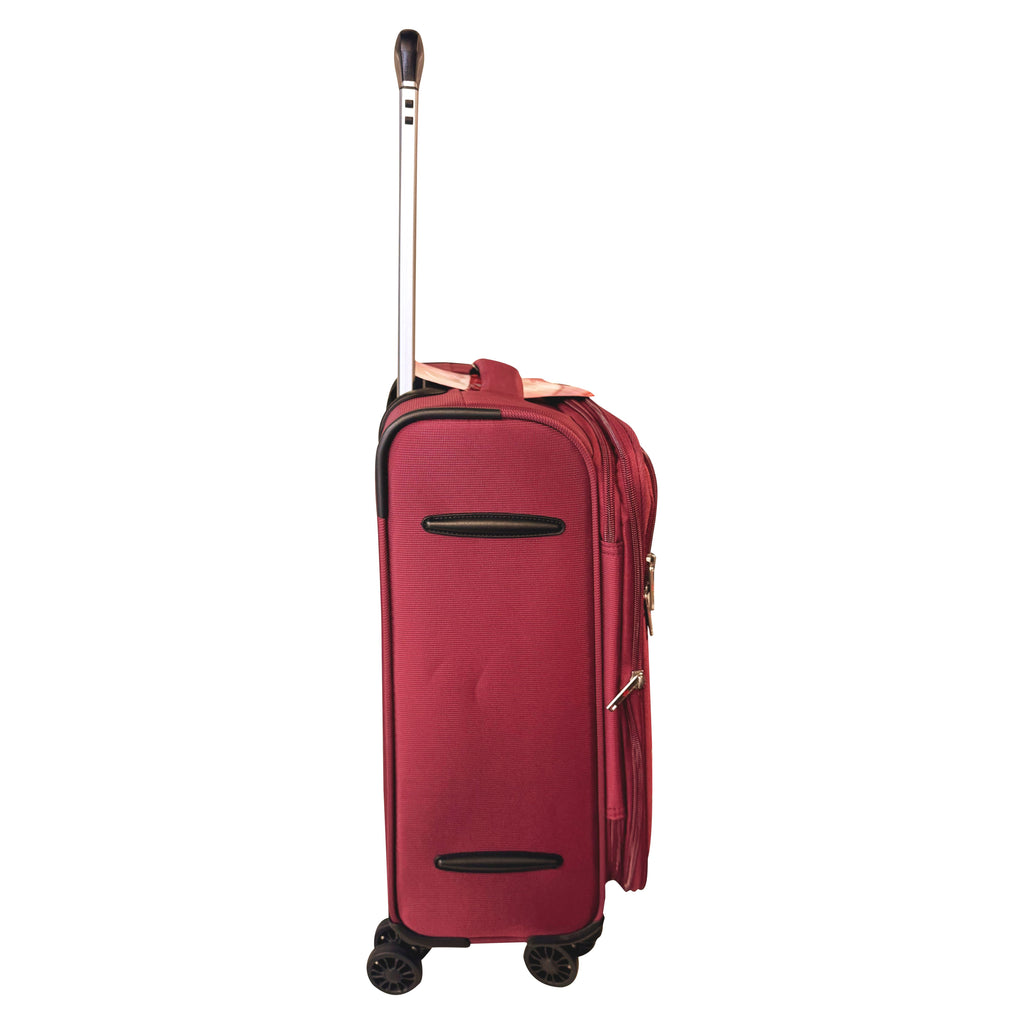 Swiss travel 3 Piece Soft side Luggage Set RED image 4