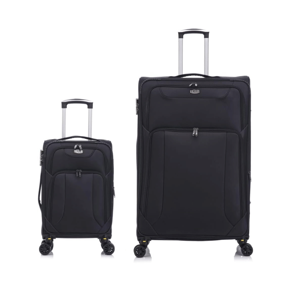 American Traveller 4 Piece Soft side Luggage Set Black