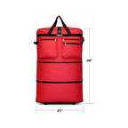 Rolling Duffle Bag with Wheels, 36-Inch, Expandable Spinner Suitcase, Heavy Duty Travel Bag