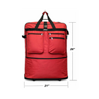 Rolling Duffle Bag with Wheels, 36-Inch, Expandable Spinner Suitcase, Heavy Duty Travel Bag