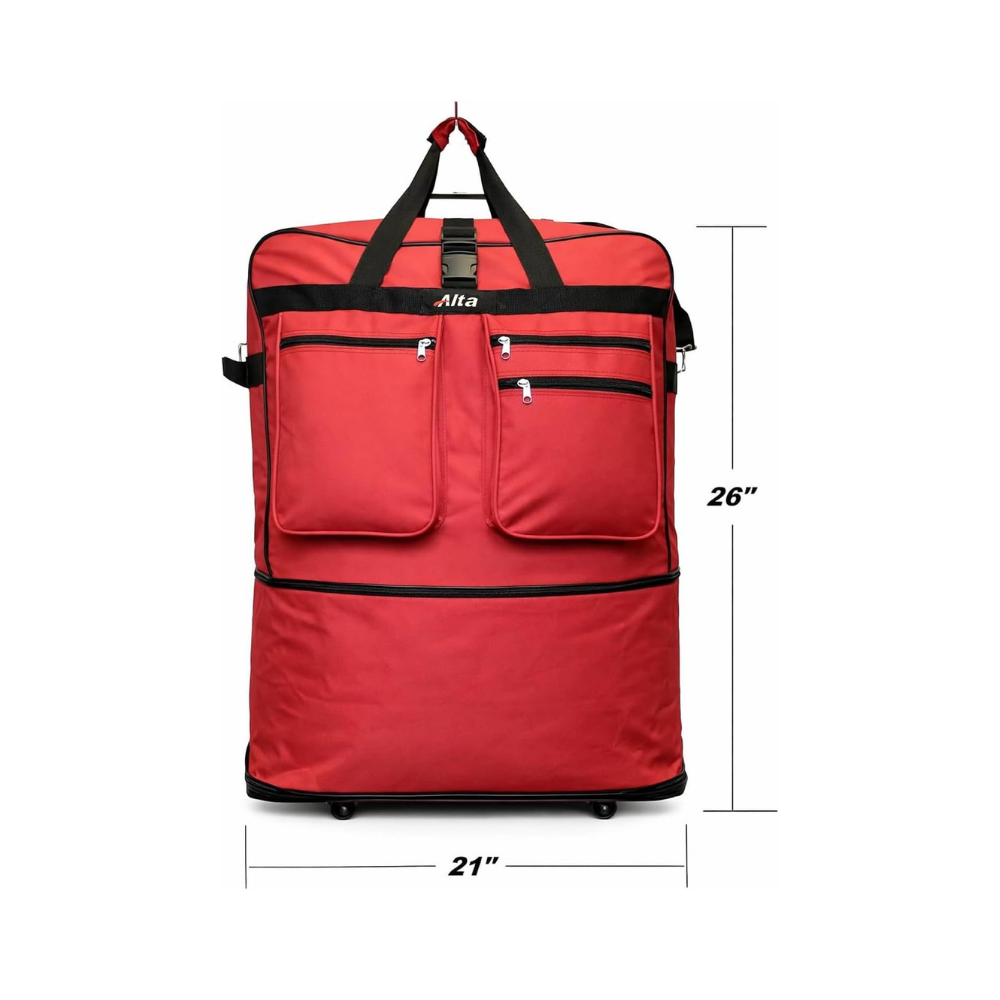 Rolling Duffle Bag with Wheels, 36-Inch, Expandable Spinner Suitcase, Heavy Duty Travel Bag