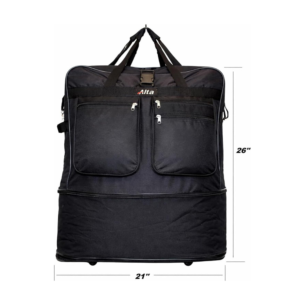 Rolling Duffle Bag with Wheels, 36-Inch, Expandable Spinner Suitcase, Heavy Duty Travel Bag