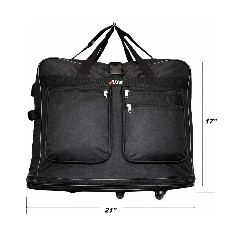 Rolling Duffle Bag with Wheels, 36-Inch, Expandable Spinner Suitcase, Heavy Duty Travel Bag