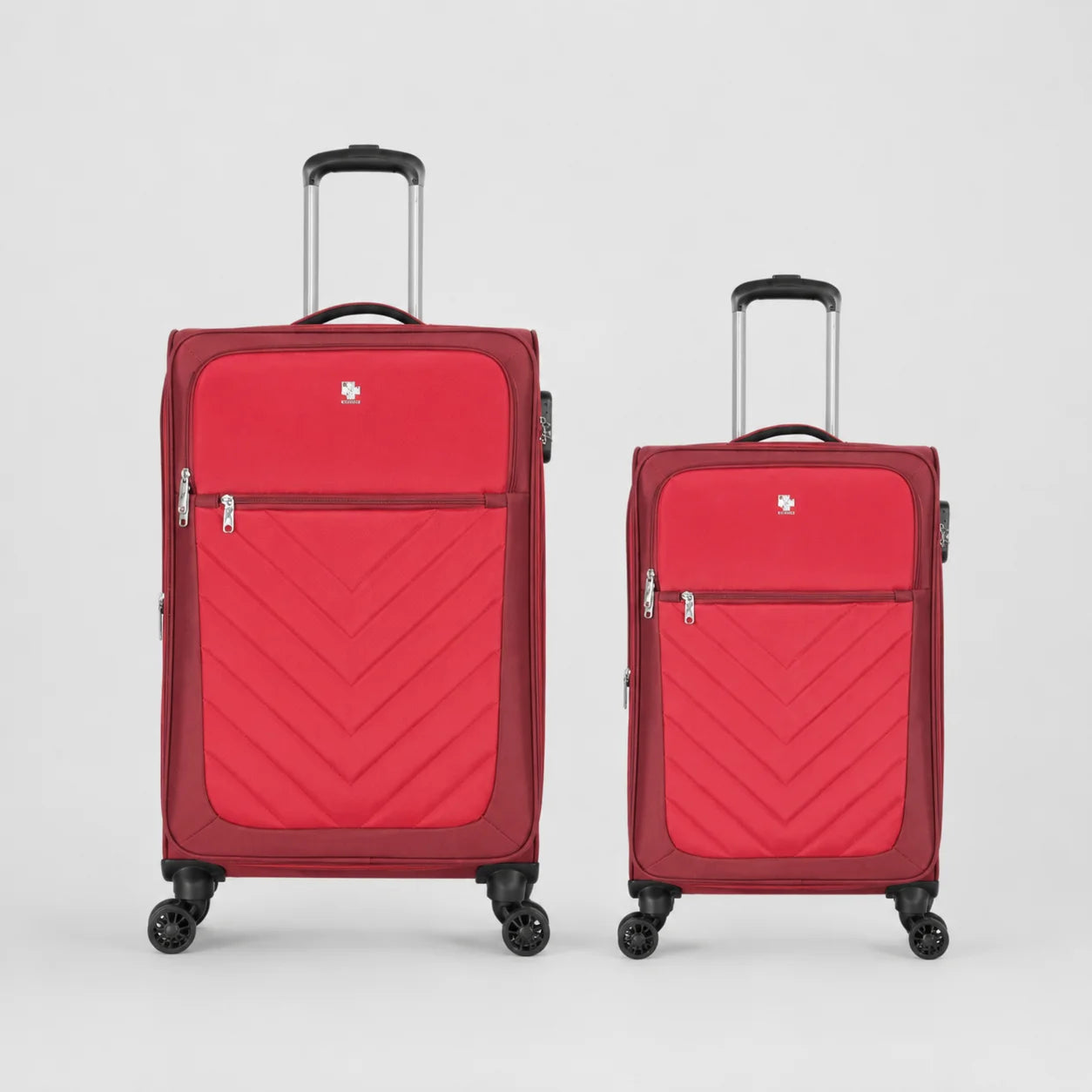 Swiss Traveller Spinner Luggage Suitcase Burgundy