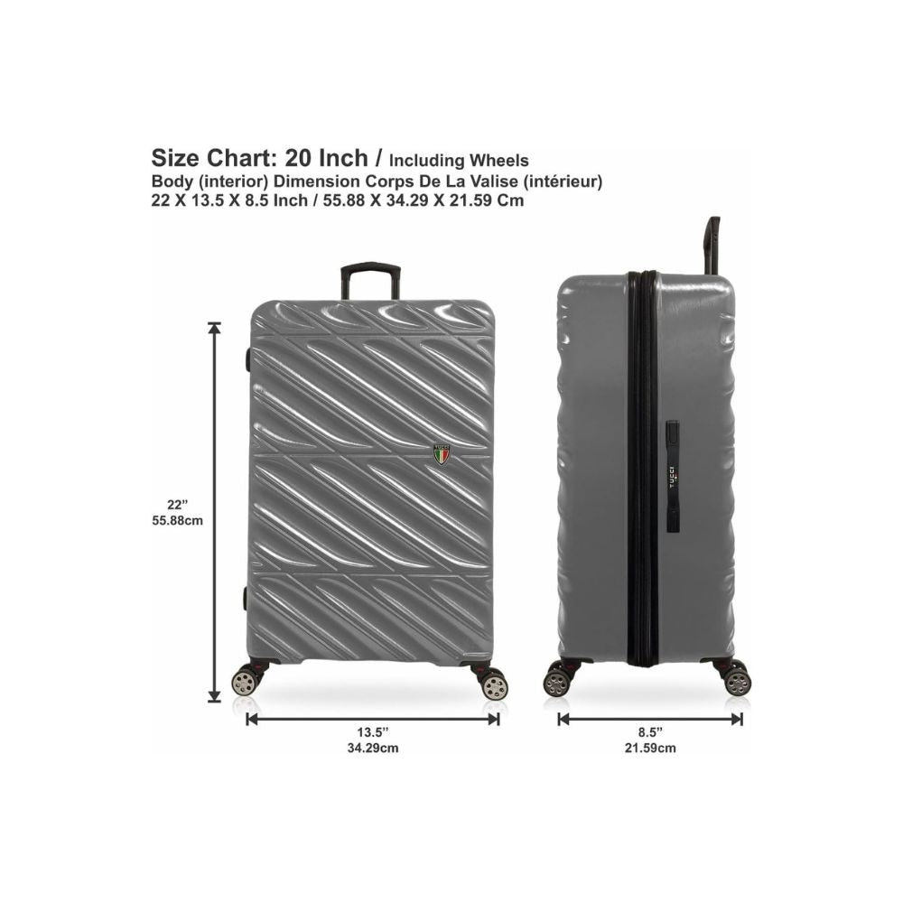 TUCCI Italian Special Detachable Spinner Wheel Suitcase Teal