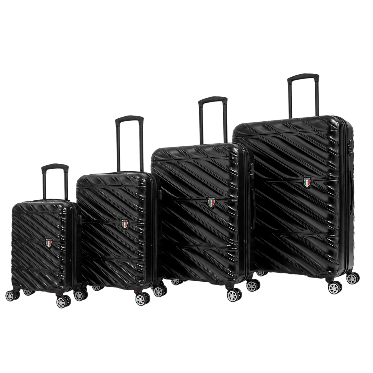 TUCCI Italy SPECIALI 4 Piece Detachable Spinner Wheel Suitcase Set