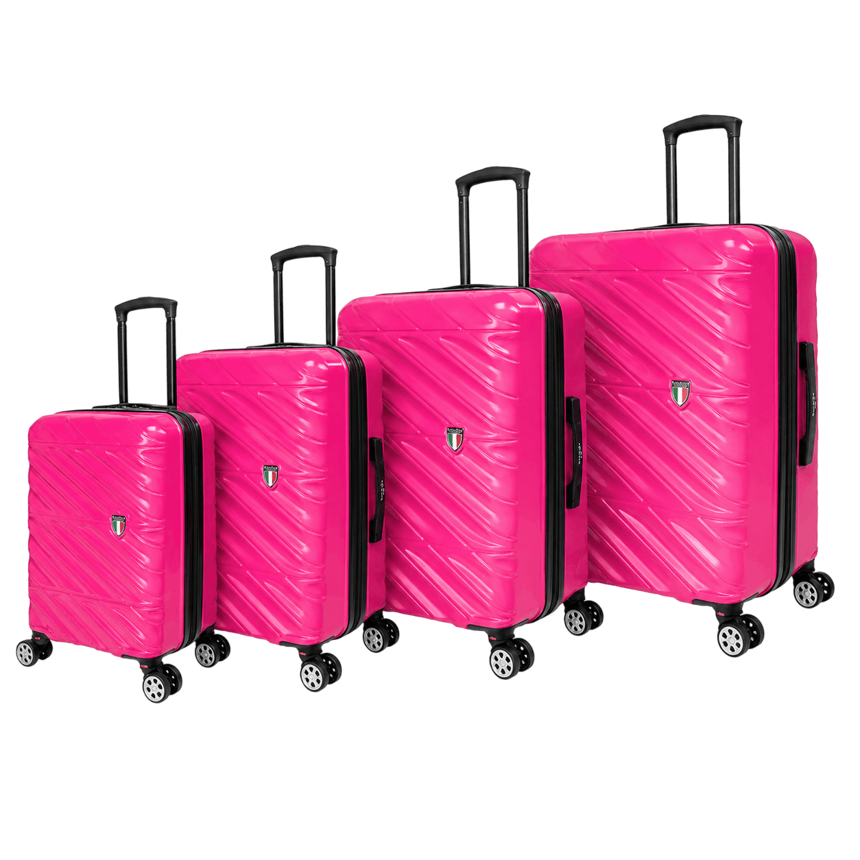 TUCCI Italy SPECIALI 4 Piece Detachable Spinner Wheel Suitcase Set