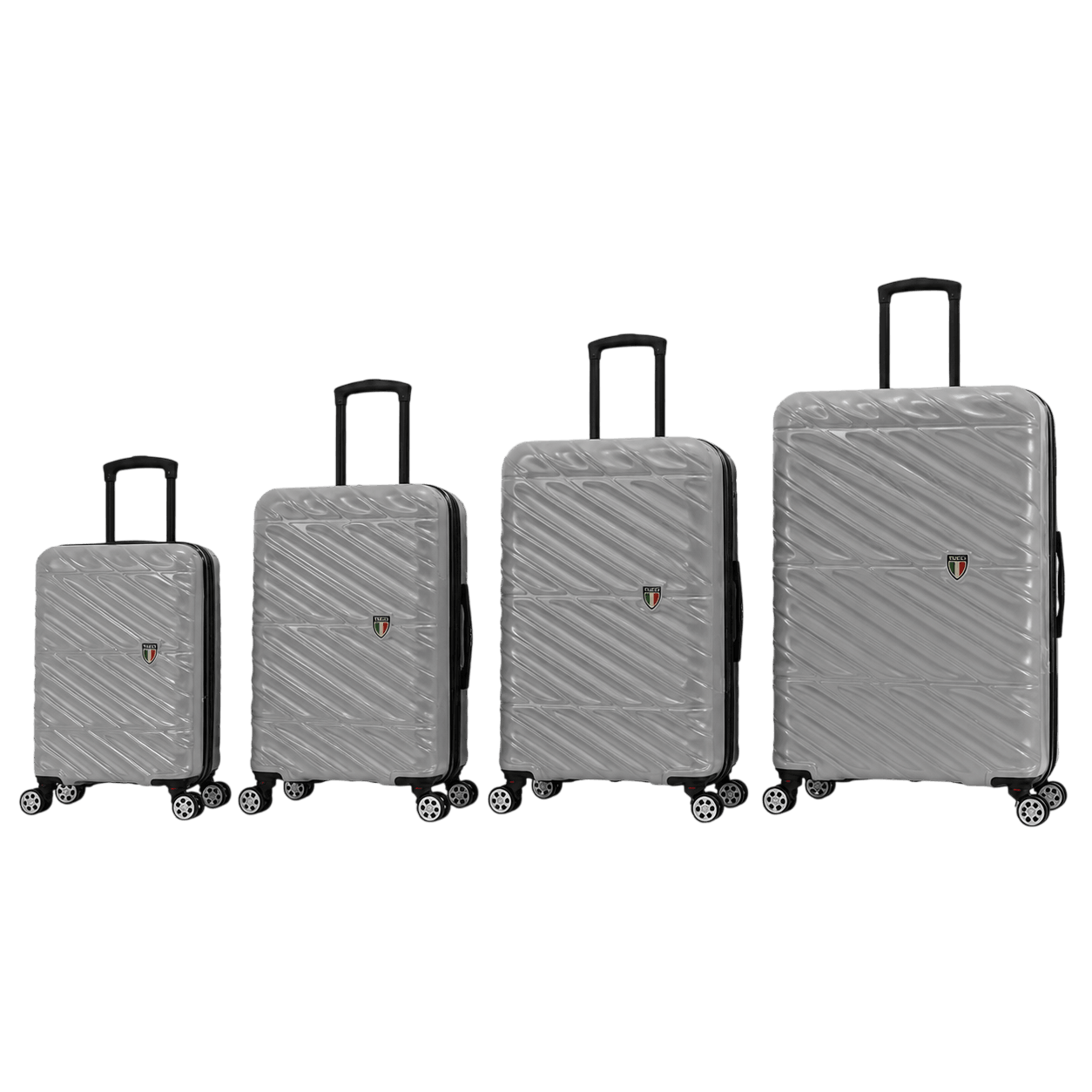 TUCCI Italy SPECIALI 4 Piece Detachable Spinner Wheel Suitcase Set