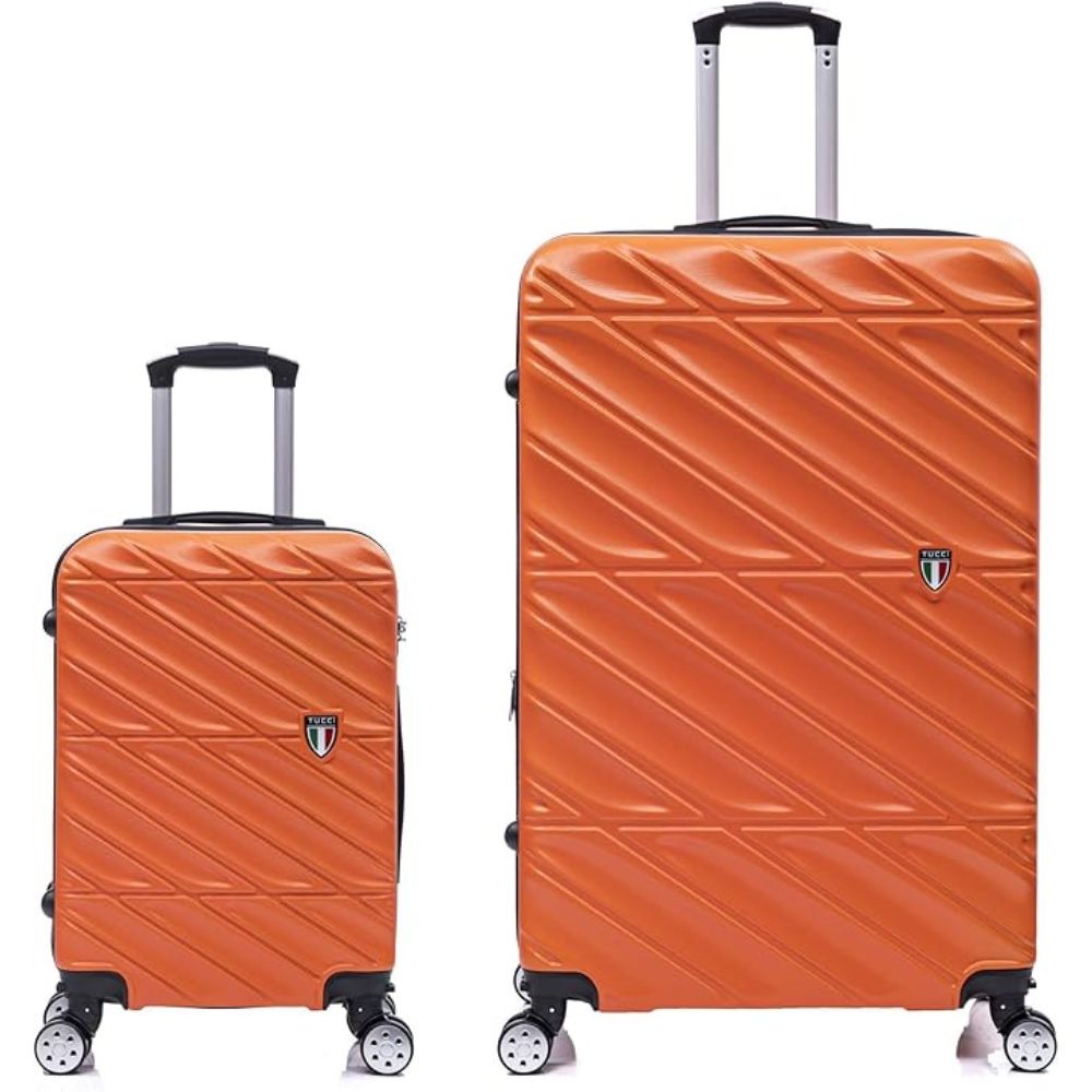TUCCI Italian Special Detachable Spinner Wheel Suitcase Orange